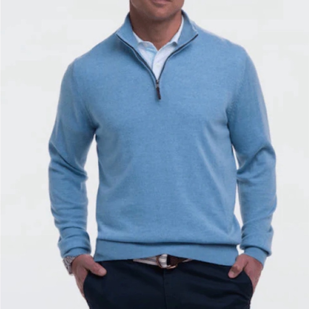 Fairway & Greene Men's Baruffa Merino Quarter Zip Windsweater (1199)